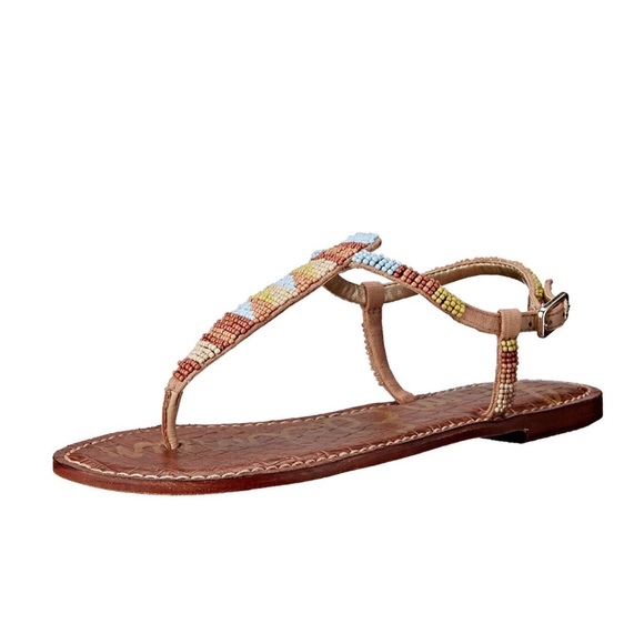 Sam Edelman | Beaded T-Strap Sandals - Picture 3 of 11
